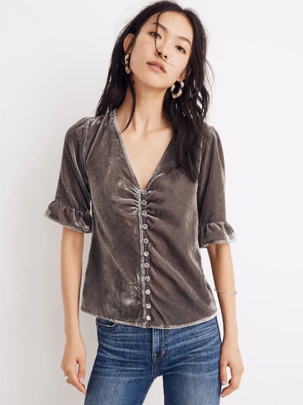 Madewell Velvet Daylight Top
